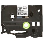 Consommables informatique cassette à ruban BROTHER TZe-M951 Noir sur argent mat 24 mm de large infinytech Réunion 02