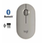 Matériels informatique souris LOGITECH Pebble M350 Sans Fil et Bluetooth Sable infinytech Réunion 04