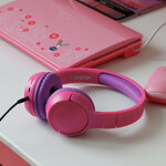 Matériels audio casque pour enfant AKASHI ALTHDBTKDPP Bluetooth Rose Violet infinytech Réunion 02