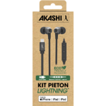Accessoires téléphonie kit piéton AKASHI Apple MFI Lightning Filaire Noir infinytech Réunion 03