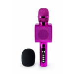 Matériels audio microphone Karaoke BIGBEN PARTYBTMIC2PK avec effets lumineux Rose infinytech Réunion 01
