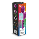 Matériels audio microphone Karaoke BIGBEN PARTYBTMIC2PK avec effets lumineux Rose infinytech Réunion 02