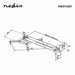 Matériels informatique support plafond pour vidéoprojecteur NEDIS PJWM100GY infinytech Réunion 07