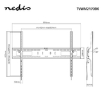 Matériels vidéo support TV mural inclinable NEDIS TVWM2170BK infinytech Réunion 08