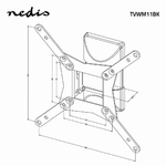 Matériels vidéo support TV mural NEDIS TVWM11BK infinytech Réunion 17