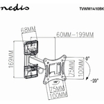 Matériels vidéo support TV mural NEDIS TVWM1410BK infinytech Réunion 29