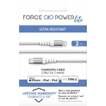 Accessoires téléphonie câble BIGBEN Force Power USBC Lightning 2m Blanc infinytech Réunion 05