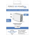 Accessoires téléphonie chargeur BIGBEN Force Power Lite 30W Power Delivery Blanc infinytech Réunion 05