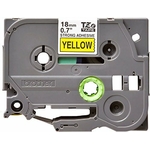 Consommables informatique cassette à ruban BROTHER TZe-S641 Noir sur jaune 18 mm de large infinytech Réunion 02