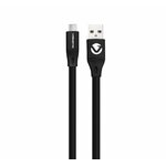 Accessoires téléphonie câble plat VOLKANO VK-20085-BK USB vers USB-C 1.2m Noir infinytech Réunion 01