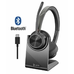 Matériels audio casque micro POLY Voyager 4320 USB-C avec dongle et base de chargement infinytech Réunion 01