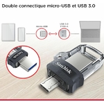 Matériels informatique clé USB 3.1 et micro USB SANDISK Ultra Dual Drive 128Go infinytech Réunion 06