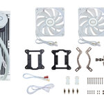 Matériels informatique watercooling Cooler Master MasterLiquid 240L Core ARGB Blanc infinytech Réunion 05