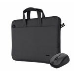 Accessoires informatique sacoche TRUST Bologna 16 pouces Noire avec souris infinytech Réunion 01