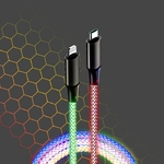 Accessoires téléphonie câble lumineux RGB MY WAY USB-C vers Lightning 1m infinytech Réunion 01