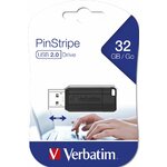 Matériels informatique clé USB 2.0 VERBATIM PinStripe 32Go Noire infinytech Réunion 03