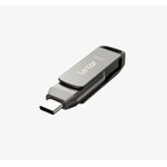 Matériels informatique clé USB-A et C LEXAR JumpDrive D400 256Go Gris infinytech Réunion 01