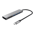 Matériels informatique hub USB-C TRUST Halyx 3 ports et lecteur de carte infinytech Réunion 01