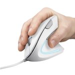 Matériels informatique Souris verticale TRUST Verto Filaire Droitier Blanche infinytech Réunion 05