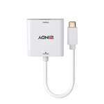 Matériels informatique adaptateur LINDY USB-C Mâle vers VGA Femelle Blanc infinytech Réunion 02