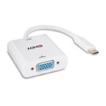 Matériels informatique adaptateur LINDY USB-C Mâle vers VGA Femelle Blanc infinytech Réunion 01