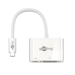 Matériels informatique adaptateur GOOBAY 62108 USB-C Mâle vers DVI Femelle Blanc infinytech Réunion 01