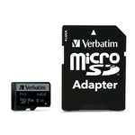 Matériels informatique carte micro SDXC VERBATIM 47042 Pro U3 64Go V30 4K infinytech Réunion 02