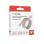Matériels informatique Câble Magnétique VERBATIM Sync et Charge 100W 1.2m Rose infinytech Réunion 03