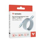Matériels informatique Câble Magnétique VERBATIM Sync et Charge 100W 1.2m Bleu infinytech Réunion 03