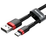 Matériels informatique BASEUS Cafule USB-A vers USB-C 50cm Noir Rouge infinytech Réunion 01