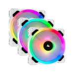 Matériels informatique CORSAIR Dual Light Loop LL120 RGB 120mm Blanc lot de 3 infinytech Réunion 01