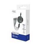 Câble rétractable USB-C 3 EN 1 100W 1,2M Infinytech974