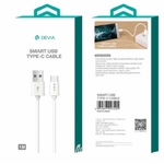 DEVIA Smart Series USB vers Type-C 1m Blanc infinytech Réunion 02