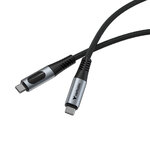Câble Verbatim USB-C avec écran 1,2m MM 100W Gris Noir infinytech Réunion 02