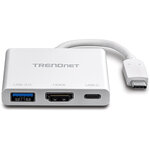 Matériels informatique adaptateur USB-C vers HDMI et USB TRENDNET TUC-HDMI3 infinytech Réunion 2