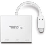 Matériels informatique adaptateur USB-C vers HDMI et USB TRENDNET TUC-HDMI3 infinytech Réunion 3