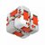 Matériels informatique cube antistress XIAOMI Fidget cube Blanc orange infinytech Réunion 1