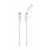 Accessoires téléphonie câble DEVIA USB-C Vers USB-C ou Lightning PD 60W et 27W 1.2m Blanc infinytech Réunion 01