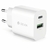 Accessoires téléphonie chargeur DEVIA USB et USB-C PD 20W QC 3.0 Blanc infinytech Réunion 01