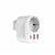 Accessoires téléphonie chargeur DEVIA USB et USB-C WW09-F-PD 20W 3A Blanc infinytech Réunion 01
