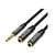 VENTION Câble Jack 3.5mm Mâle vers 2 x Jack 3.5mm Femelle 30cm Noir infinytech Réunion 01