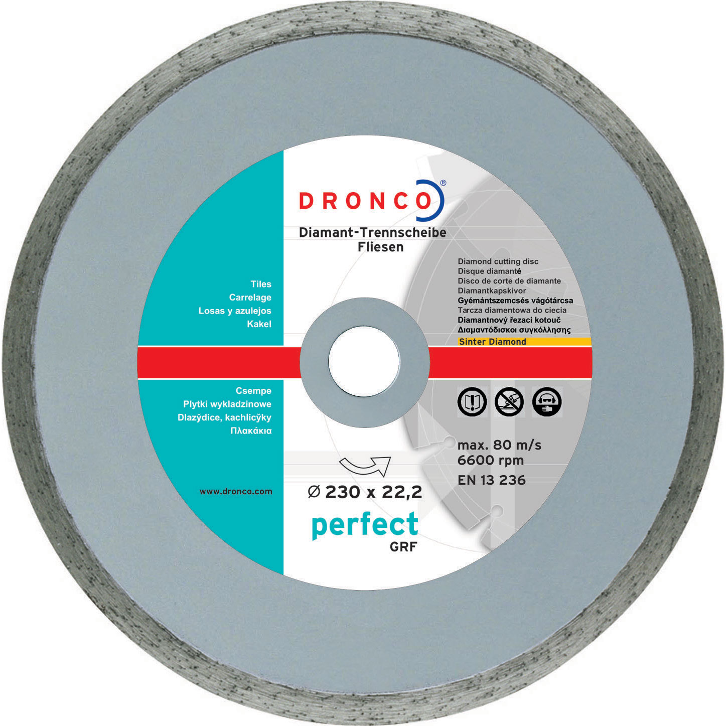 Disque à Jante continue diamantée GRF PERFECT | Spécial Carrelage | DRONCO