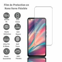 Wiko View 5 6.55" [Les Dimensions EXACTES du telephone: 165.95 x 76.84 x 9.3 mm]: 1 Film Protection d'écran en Verre Nano Fléxible, Dureté 9H Inrayable Incassable Invisible Ultra Résistant