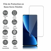 Xiaomi 12 Pro 6.73" (non compatible avec Xiaomi 12/ 12X 6.28"): 1 Film Protection d'écran en Verre Nano Fléxible, Dureté 9H Inrayable Incassable Invisible Ultra Résistant