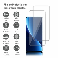 Xiaomi 12 Pro 6.73" (non compatible avec Xiaomi 12/ 12X 6.28"): 2 Films Protection d'écran en Verre Nano Fléxible, Dureté 9H Inrayable Incassable Invisible Ultra Résistant