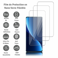 Xiaomi 12 Pro 6.73" (non compatible avec Xiaomi 12/ 12X 6.28"): 3 Films Protection d'écran en Verre Nano Fléxible, Dureté 9H Inrayable Incassable Invisible Ultra Résistant