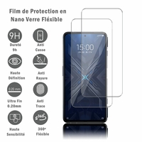 Xiaomi Black Shark 4/ Black Shark 4 Pro 6.67" [Les Dimensions EXACTES du telephone: 163.8 x 76.4 x 9.9 mm]: 2 Films Protection d'écran en Verre Nano Fléxible, Dureté 9H Inrayable Incassable Invisible Ultra Résistant