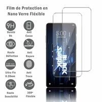 Xiaomi Black Shark 5 Pro 6.67" (non compatible avec Xiaomi Black Shark 5 RS): 2 Films Protection d'écran en Verre Nano Fléxible, Dureté 9H Inrayable Incassable Invisible Ultra Résistant