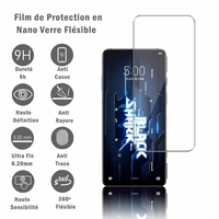 Xiaomi Black Shark 5 RS 6.67" (non compatible avec Xiaomi Black Shark 5/ 5 Pro): 1 Film Protection d'écran en Verre Nano Fléxible, Dureté 9H Inrayable Incassable Invisible Ultra Résistant