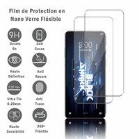 Xiaomi Black Shark 5 RS 6.67" (non compatible avec Xiaomi Black Shark 5/ 5 Pro): 2 Films Protection d'écran en Verre Nano Fléxible, Dureté 9H Inrayable Incassable Invisible Ultra Résistant
